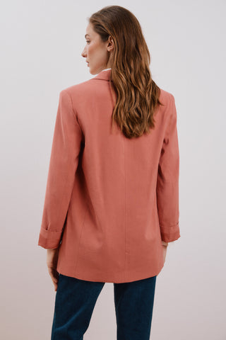 Blazer Largo con Bolsillos