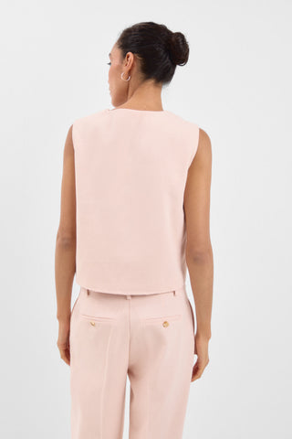 Chaleco Crop con Botones