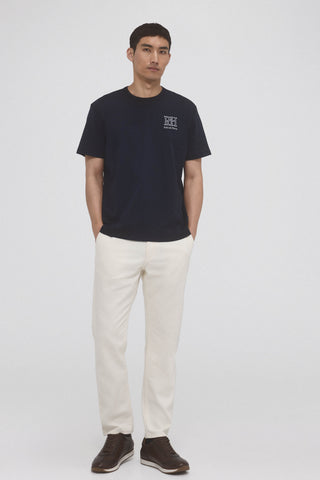 Camiseta Manga Corta con Logo Bordado