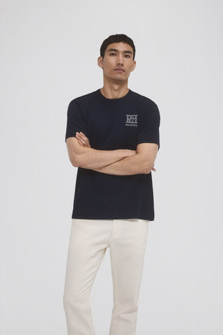 Camiseta Manga Corta con Logo Bordado
