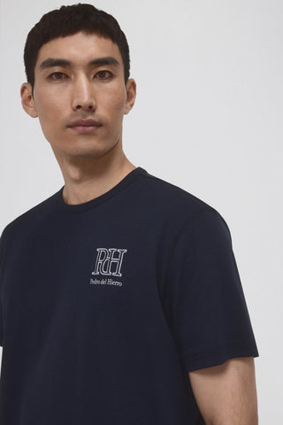 Camiseta Manga Corta con Logo Bordado