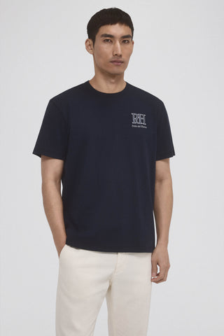 Camiseta Manga Corta con Logo Bordado