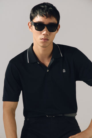 Polo Manga Corta con Logo Bordado