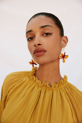 Camisa Manga Larga con Detalle Plisado