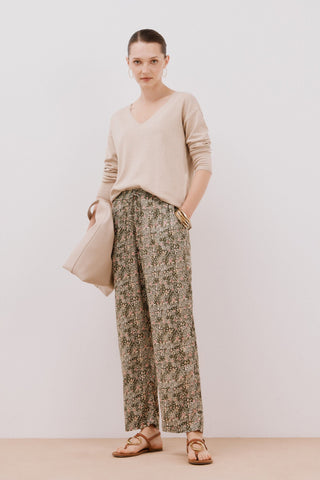 Pantalón con Cintura Elástica Estampado