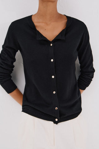 Cárdigan Corto con Hilo Metalizado.