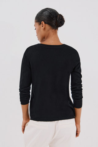 Cárdigan Corto con Hilo Metalizado.