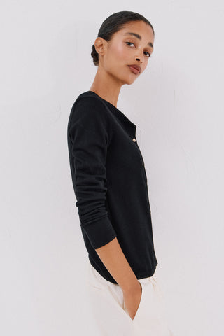 Cárdigan Corto con Hilo Metalizado.