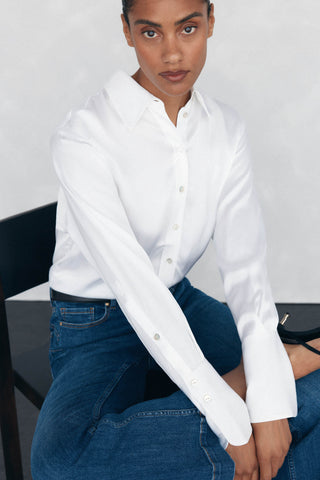 Camisa Manga Larga de Satén