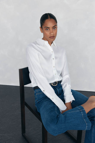 Camisa Manga Larga de Satén