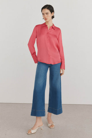 Camisa Manga Larga Satinada