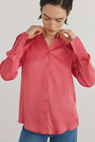 Camisa Manga Larga Satinada