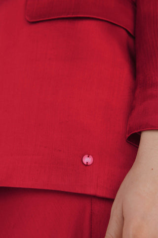 Blazer Satinado con Solapa