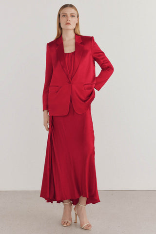 Blazer Satinado con Solapa