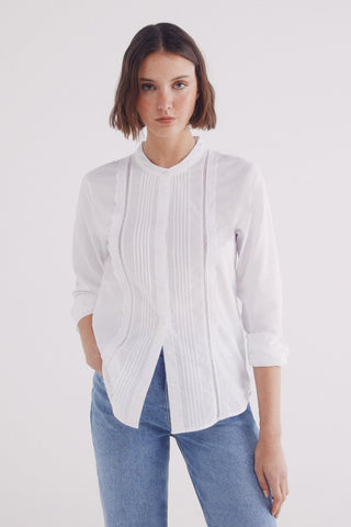 Blusa Manga Larga con Detalle Plisado