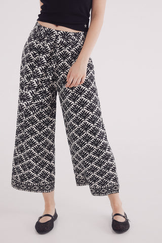 Pantalón Ancho con Cintura Elástica Estampado