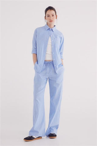 Pantalón con Cintura Elástica Estampado de Rayas