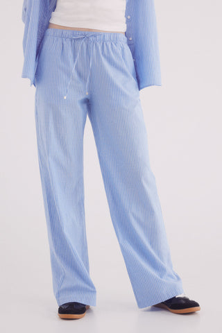 Pantalón con Cintura Elástica Estampado de Rayas