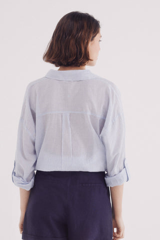 Short con Cinturón Trenzado de Lino