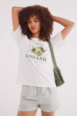 Short Talle Medio con Estampado de Rayas