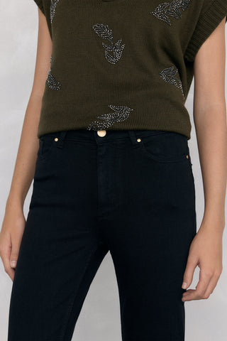 Jeans Push Up con Bolsillos Delanteros