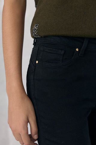 Jeans Push Up con Bolsillos Delanteros