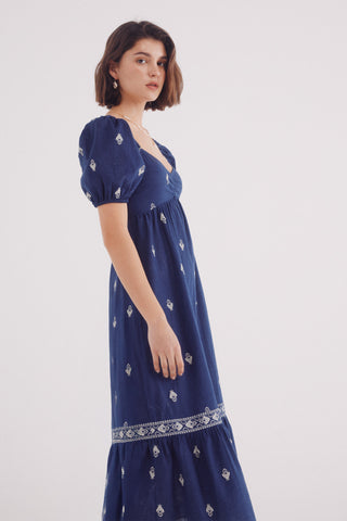 Vestido Escote Corazón con Estampado