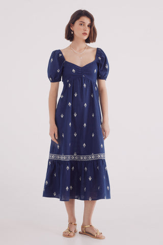 Vestido Escote Corazón con Estampado