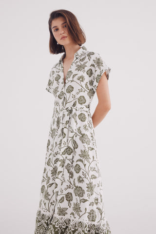 Vestido Camisero con Estampado Floral