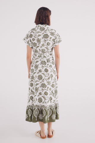 Vestido Camisero con Estampado Floral