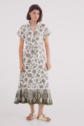 Vestido Camisero con Estampado Floral