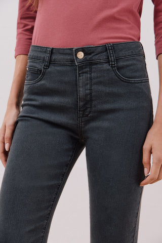 Jeans Skinny Talle Medio con Bolsillos