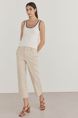 Jeans Wide Leg con Detalle Botones