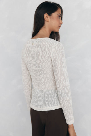 Camiseta Manga Larga con Fruncido.