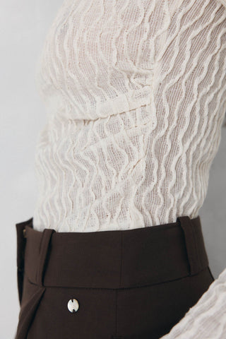 Camiseta Manga Larga con Fruncido.