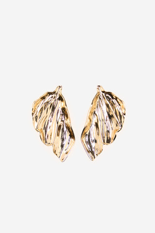 Aretes Metálicos Forma de Hoja