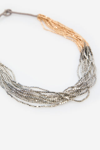 Collar Tricolor con Abalorios