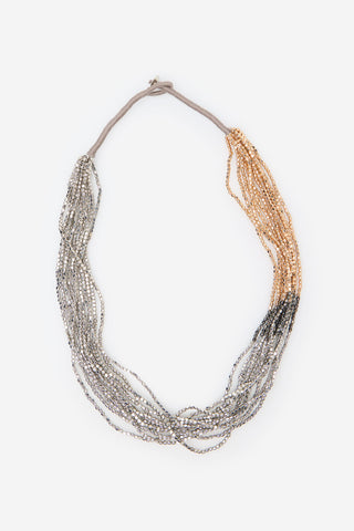 Collar Tricolor con Abalorios