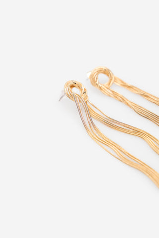 Aretes Largos con Detalle Nudo