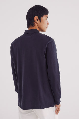 Polo Manga Larga con Logo Bordado