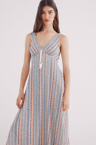 Vestido Midi de Tirantes con Estampado