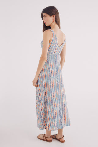 Vestido Midi de Tirantes con Estampado