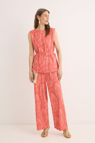 Blusa Tejido Jacquard con Hebilla.