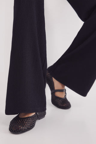 Bailarina Plana de Rejilla con Tira.