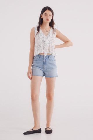 Blusa con Volantes Estampado Floral