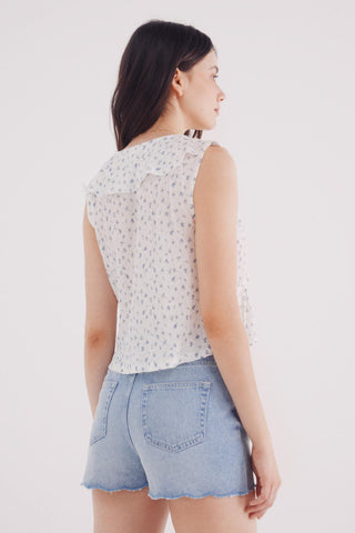 Blusa con Volantes Estampado Floral