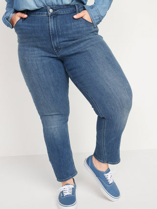 Jeans Tobillero Talle Alto con Bolsillos