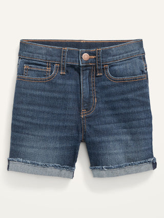 Short Denim Talle Alto con Bolsillos, Niña