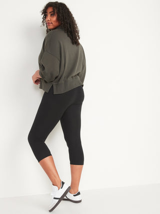 Legging Crop Talle Alto de Algodón