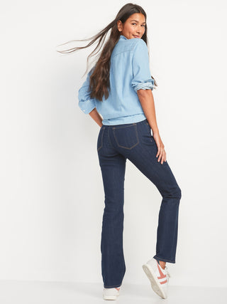 Jeans Talle Medio con Bolsillos